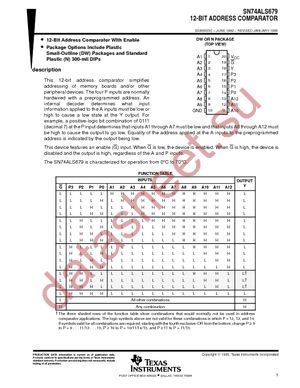 SN74ALS679N datasheet  